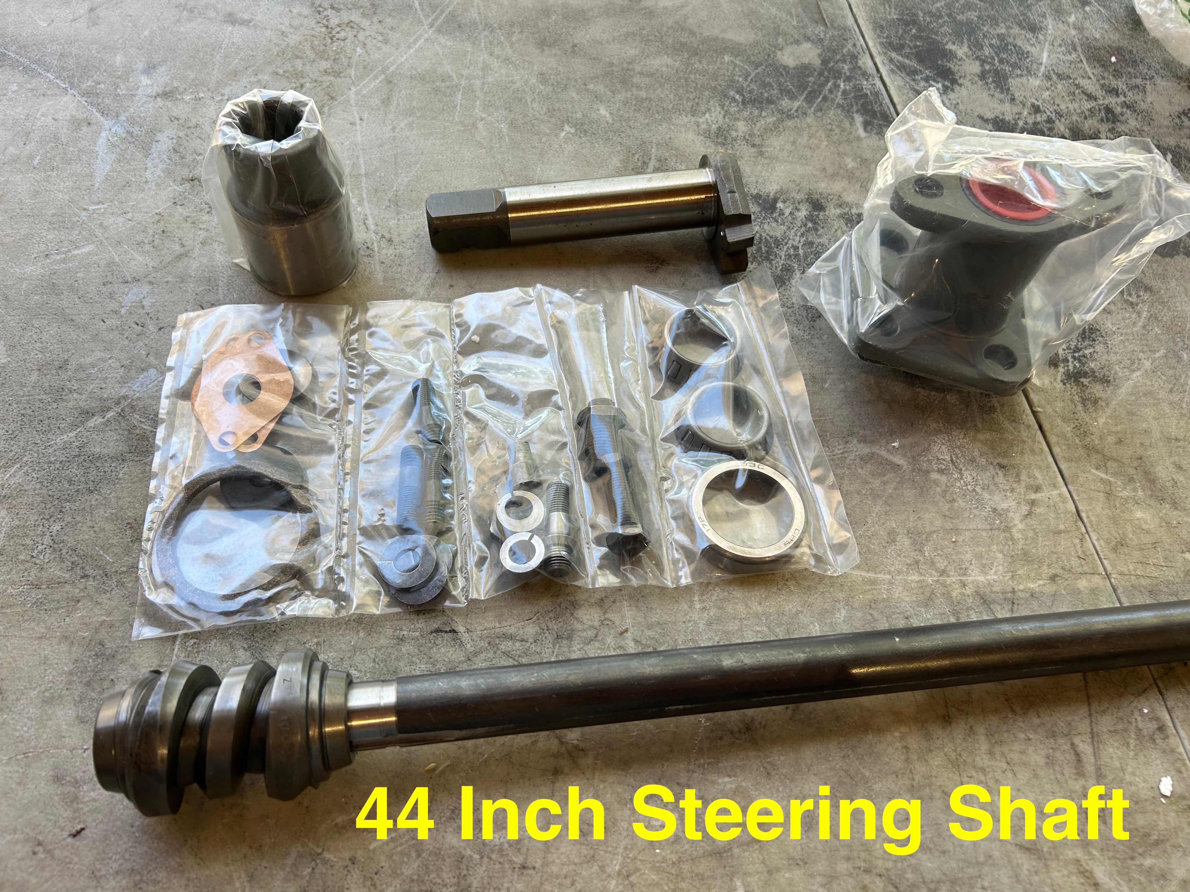Ford Model A 2-Tooth  Steering Box Rebuild Kit with 44" Steering Shaft